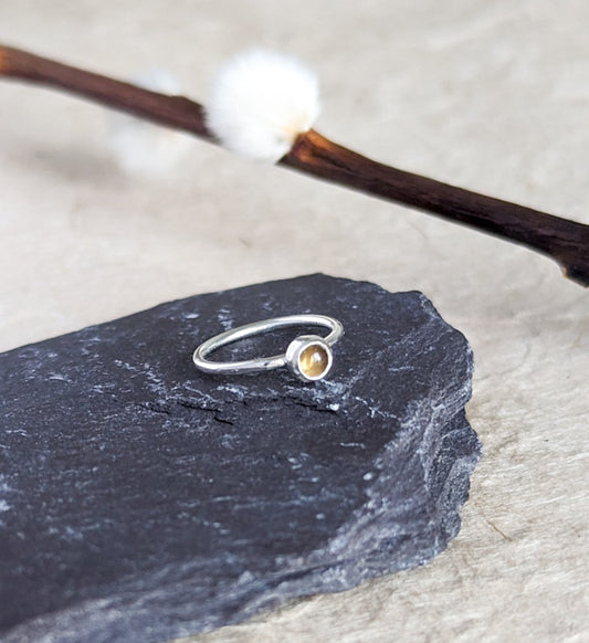 Citrine Sterling Silver Cartilage Earring